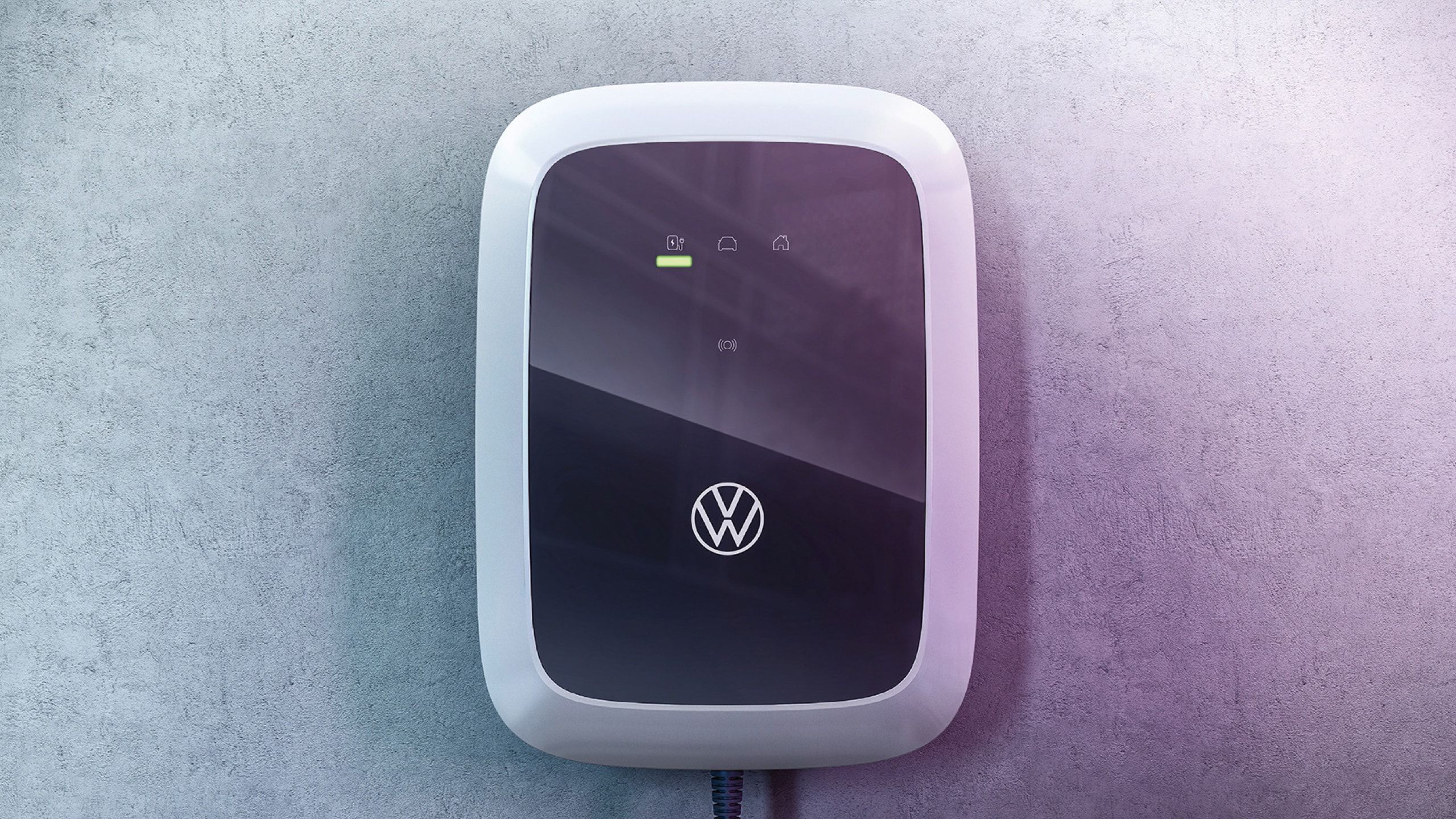 Grande plano de uma Wallbox da Volkswagen 