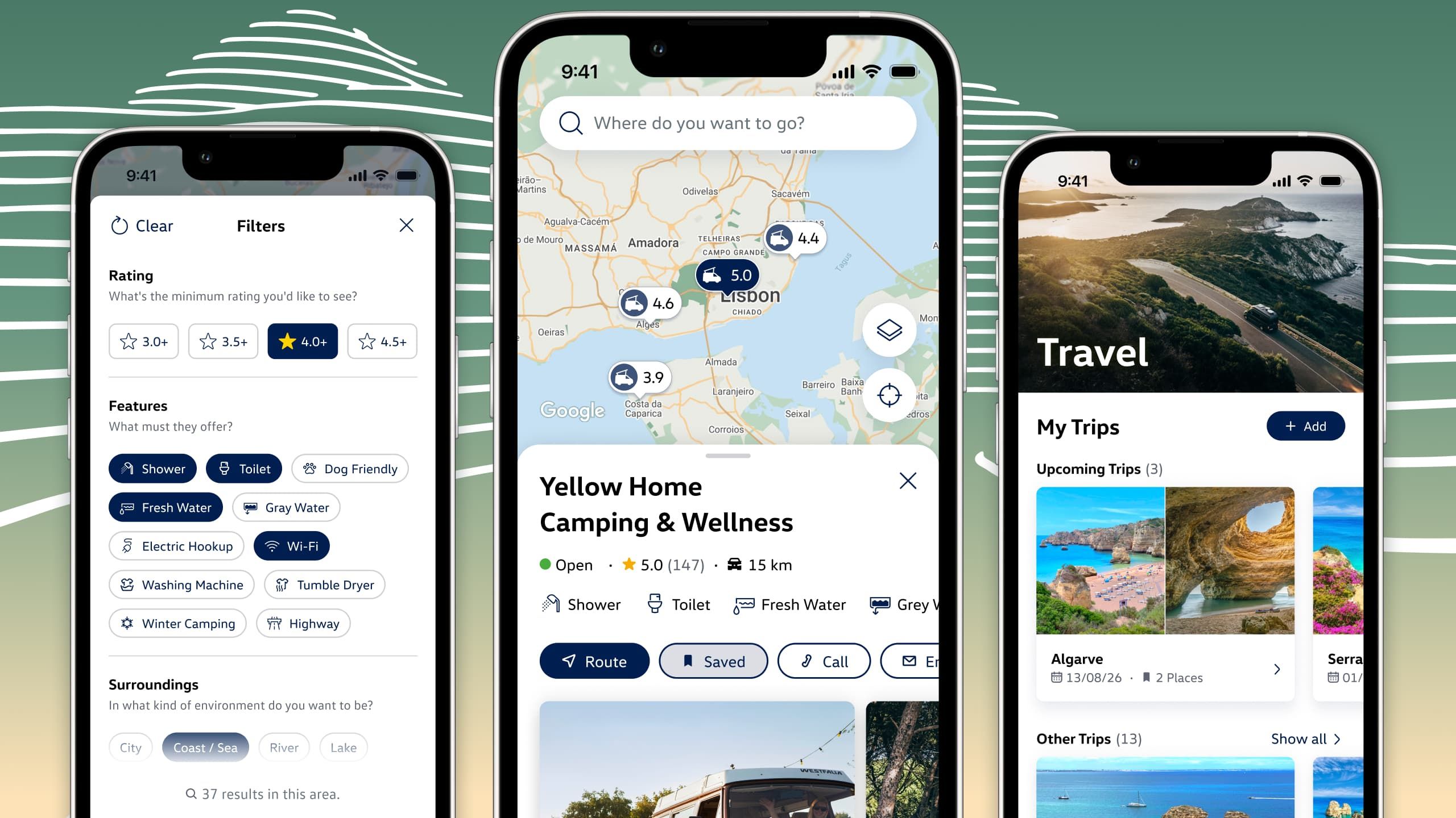 Uma captura de ecrã da California App