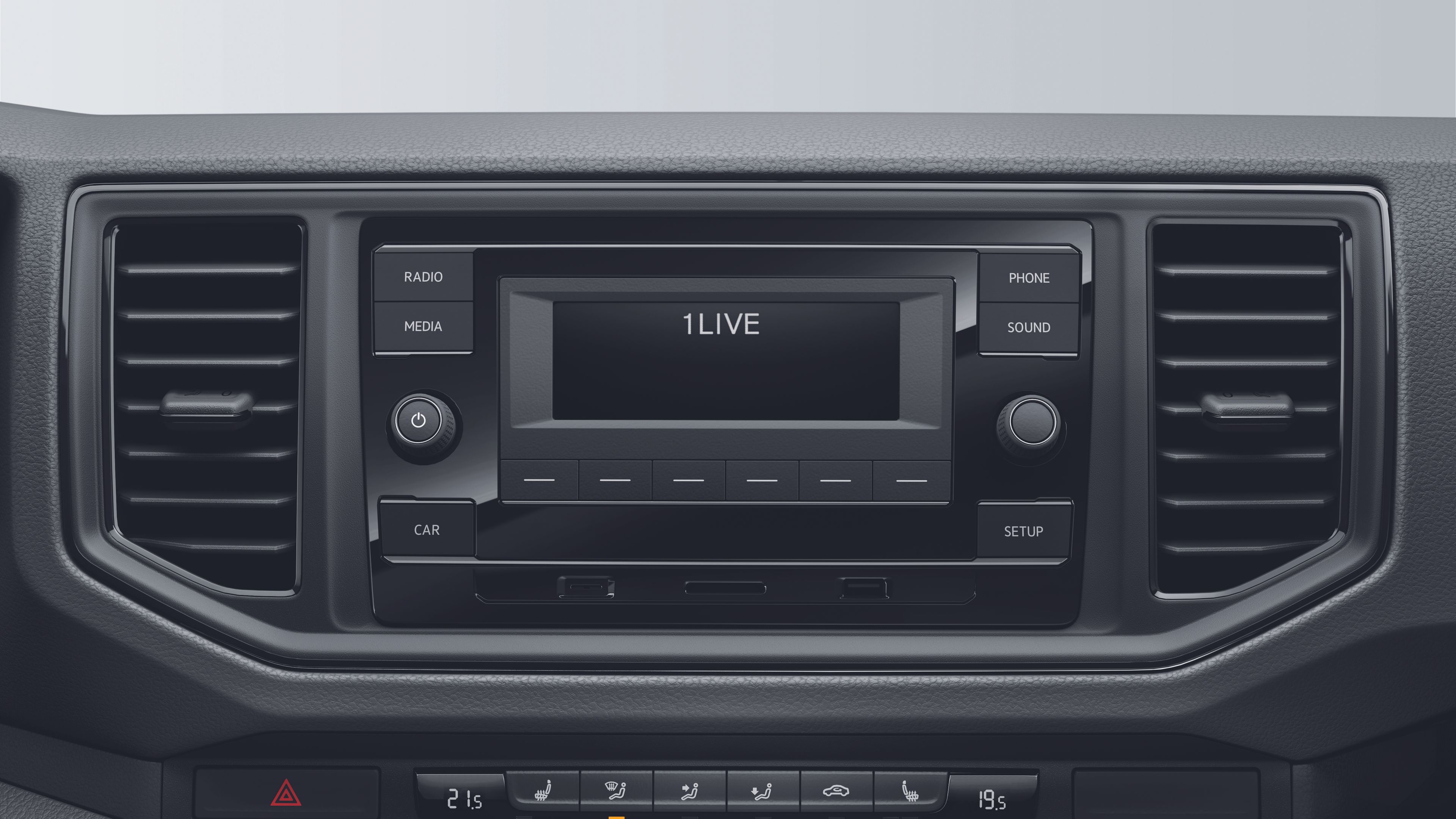 Sistema de rádio VW "Composition Audio" vista próxima
