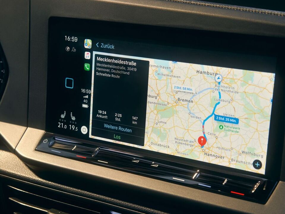 O sistema de navegação da nova VW Caddy