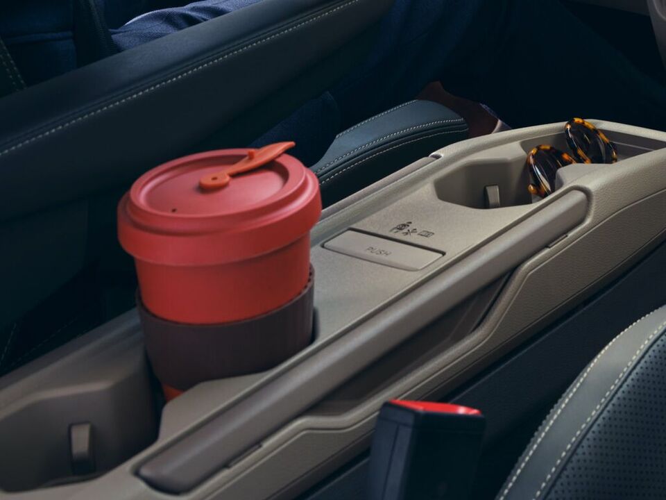 Porta-copos na Multivan da Volkswagen.