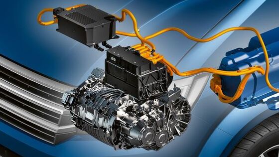 Uma ilustração da potência eletrónica do VW e-Crafter.