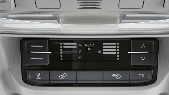 Um sistema de aquecimento da Volkswagen Veículos Comerciais ao detalhe.